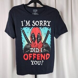Marvel Deadpool "I'm Sorry Did I Offend You" T-Shirt Men's Size Medium Comic-con